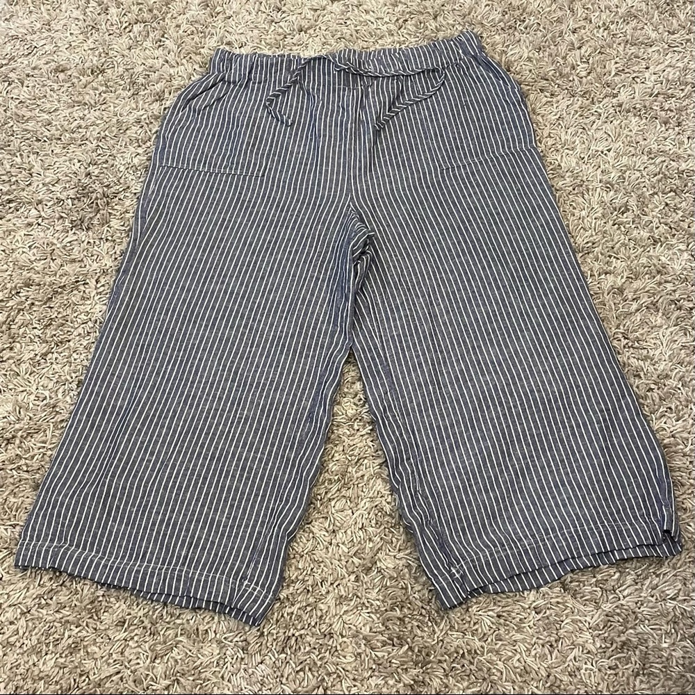 Wide leg cropped pants